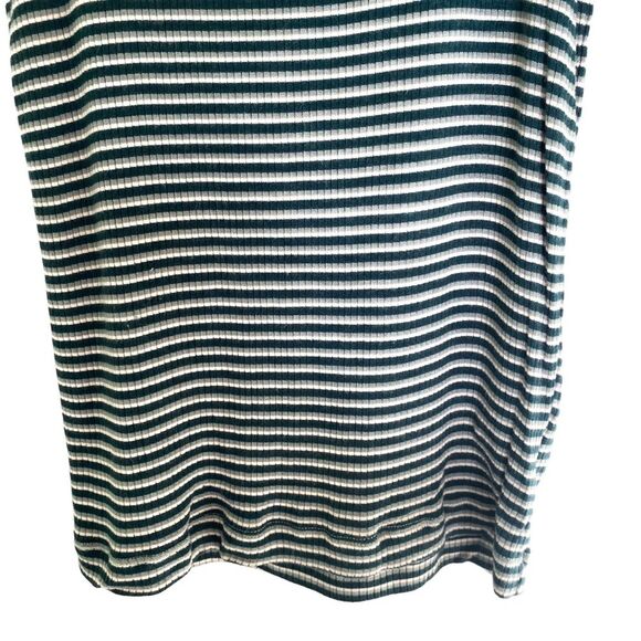 American Eagle Green Gray Striped Retro Fitted Knit Sleeveless Tank Top Size XS - Picture 3 of 3